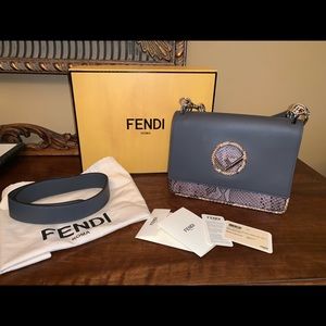 Authentic Fendi Leather/Python Handbag